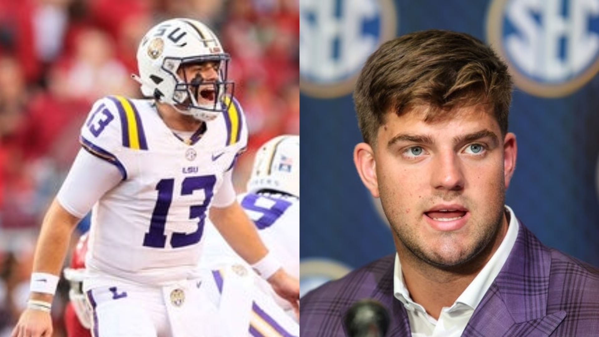 IN PICS: Garrett Nussmeier & fiancée Ella share an adorable kiss after LSU QB's back-to-back win