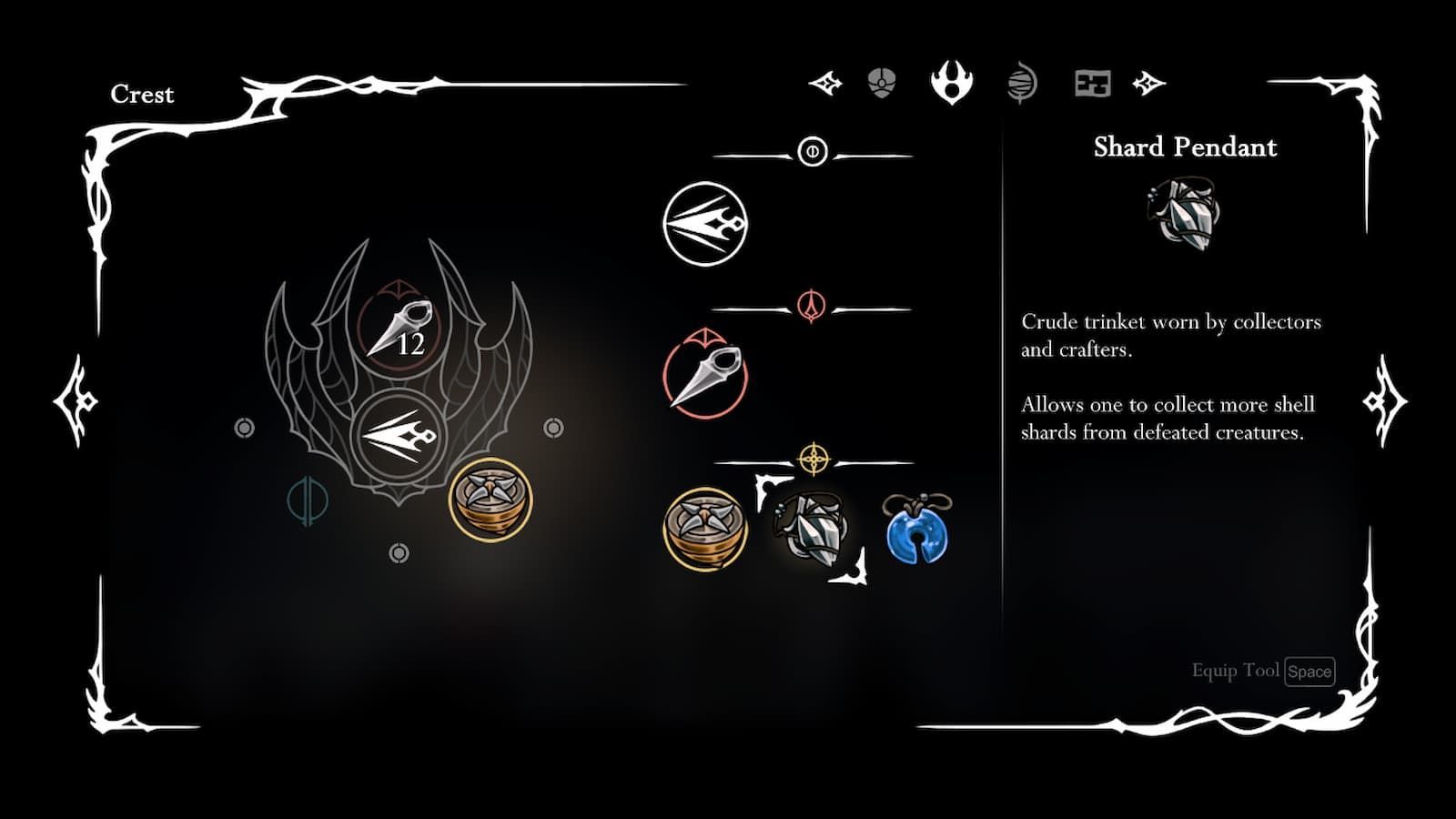Where to find Shard Pendant in Hollow Knight Silksong
