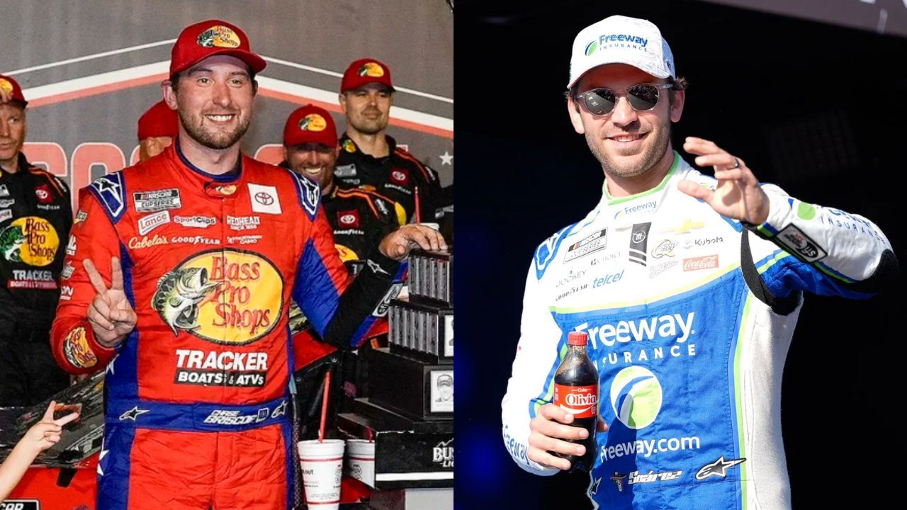 Daniel Suarez crashes after Chase Briscoe trips him into the wall at WWT Raceway