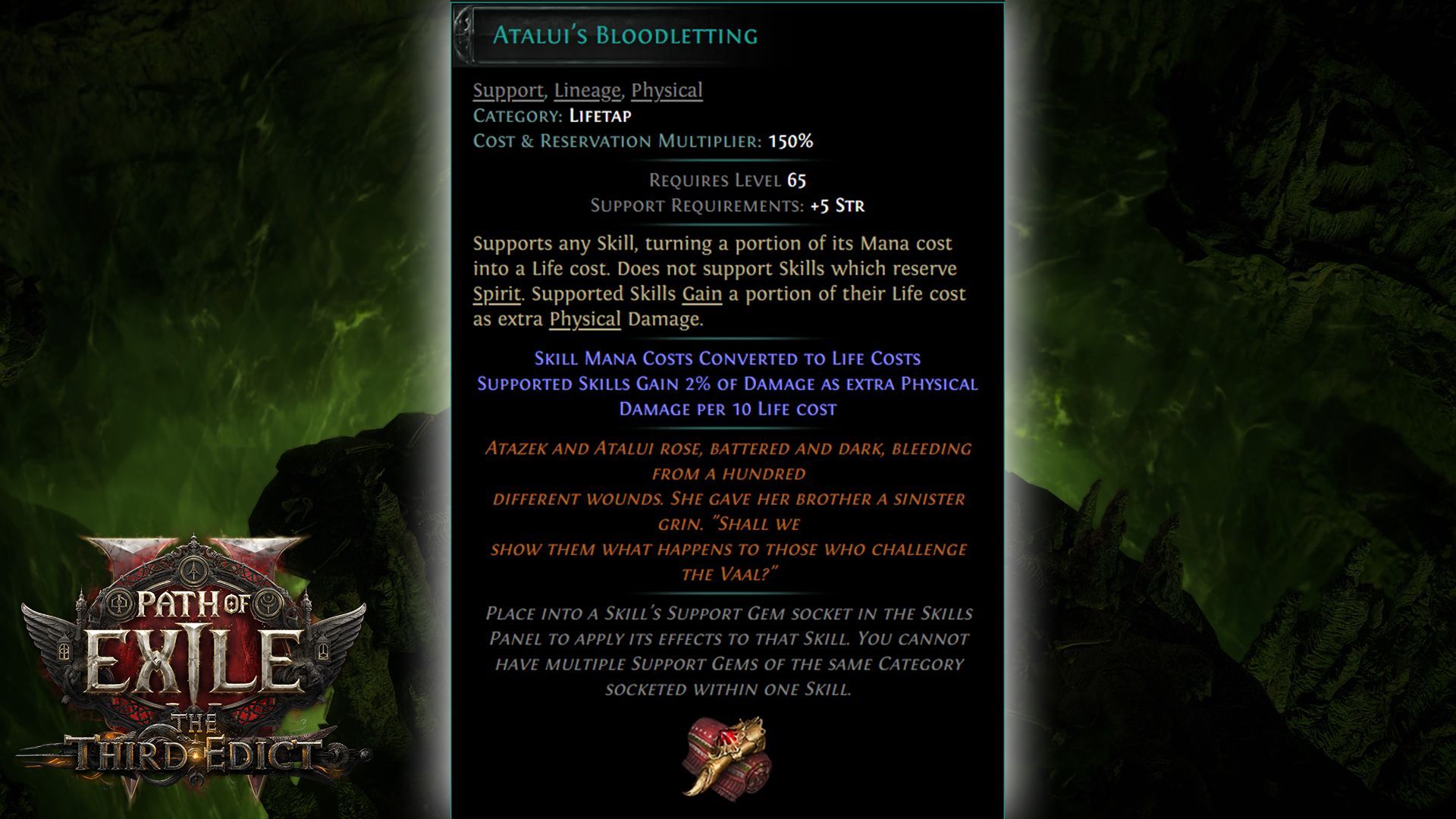How to get Atalui's Bloodletting in Path of Exile 2, and its unique effects