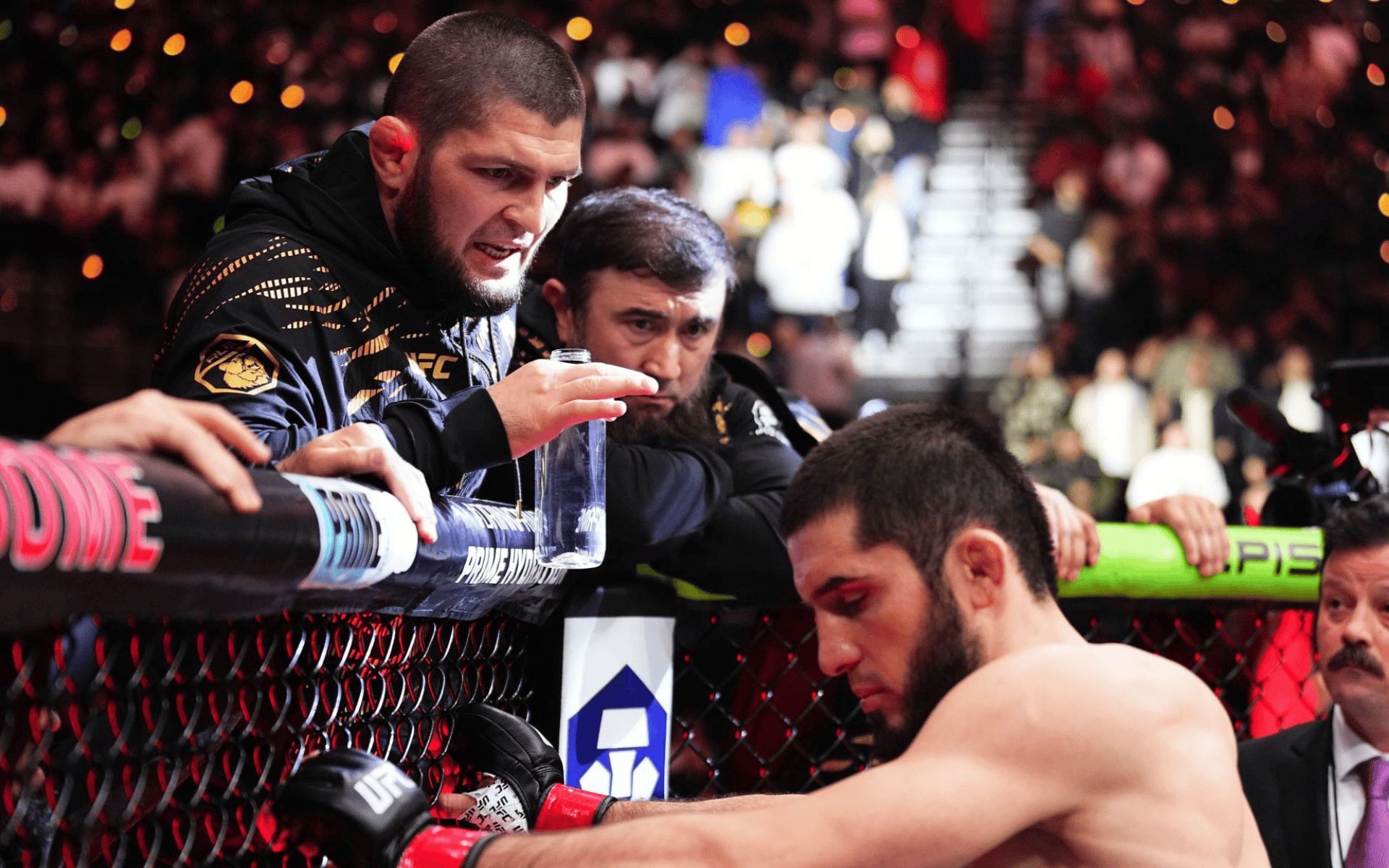Watch: Newly released cageside footage shows Khabib Nurmagomedov’s emotional cornering for Islam Makhachev at UFC 311
