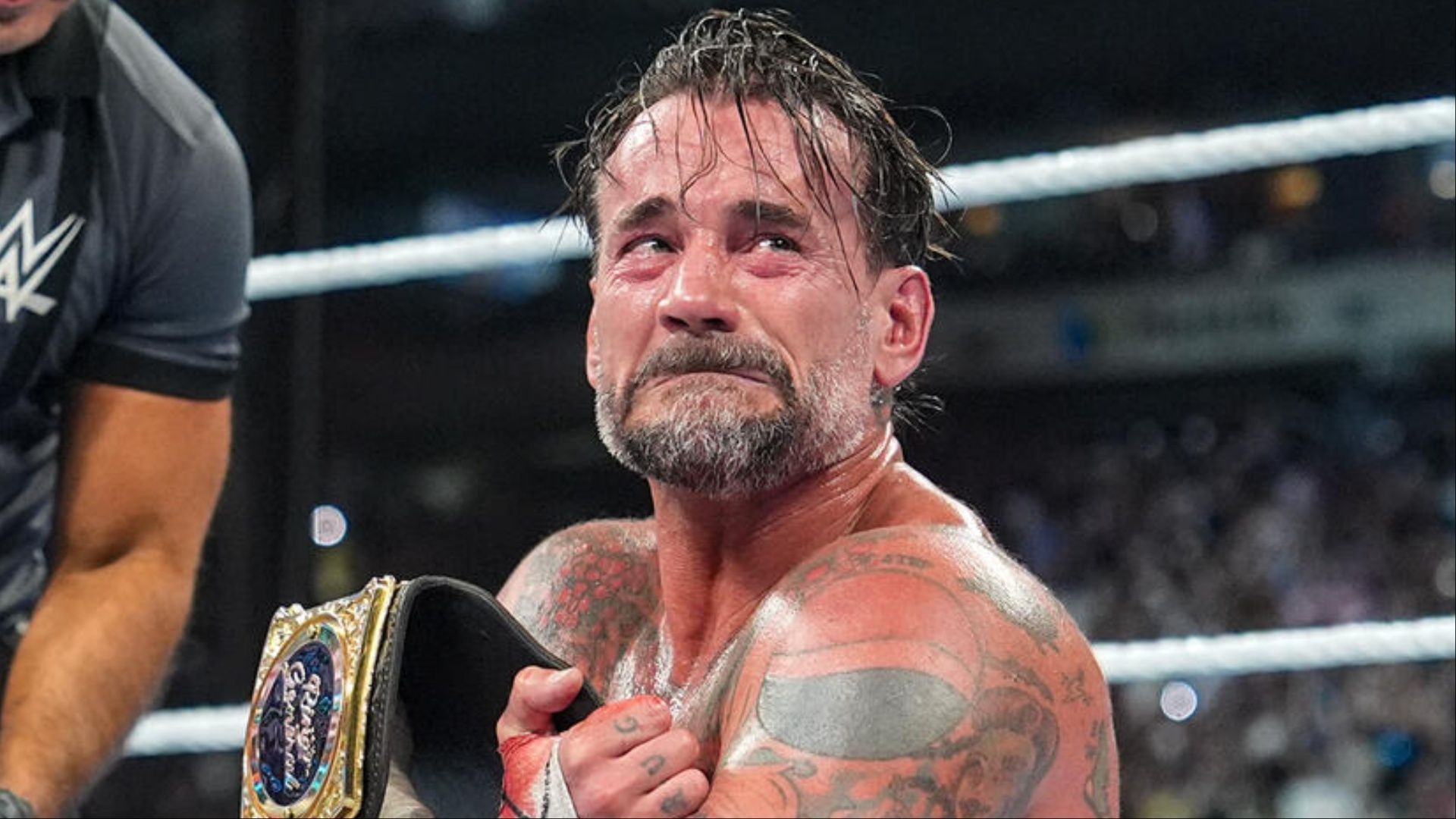 Footage of CM Punk inconsolably crying during AJ Lee WWE return on SmackDown surfaces [VIDEO]