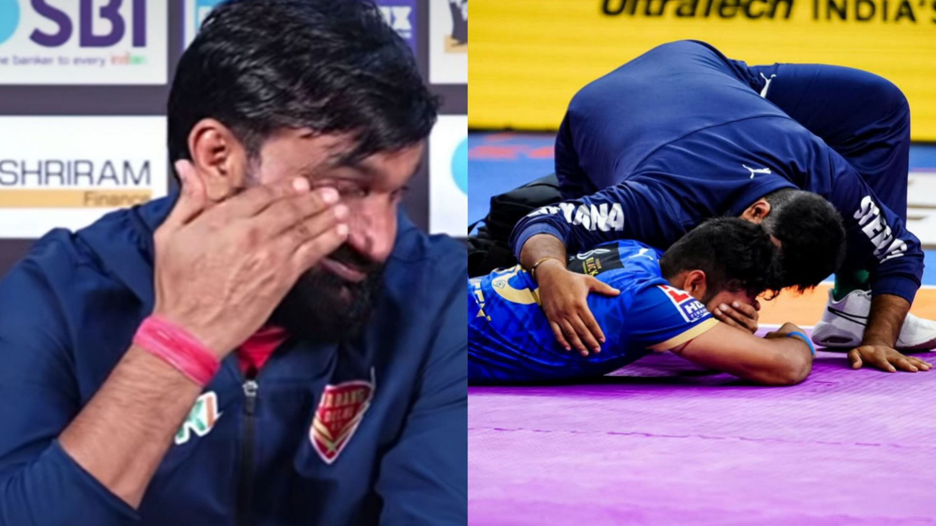 "I cried a lot yesterday"- Joginder Narwal breaks down in tears while talking about Naveen Kumar's injury in Pro Kabaddi 2025