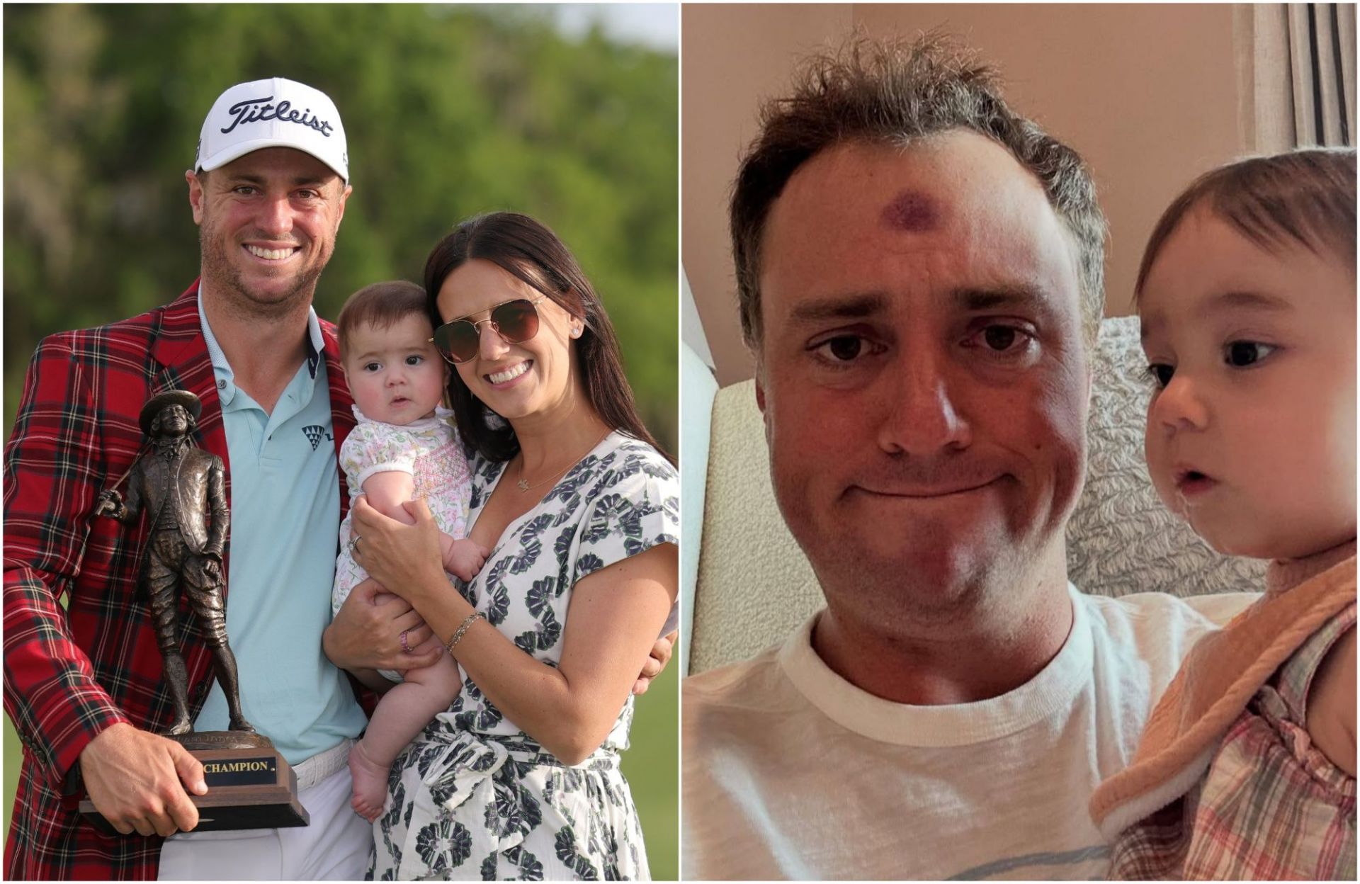 Justin Thomas suffers adorable dad injury during his off-season rest day