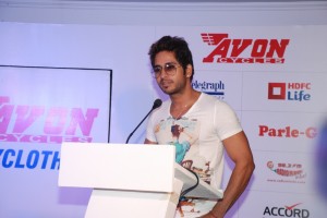 Actor Hiraan Chatterjee addressing the media