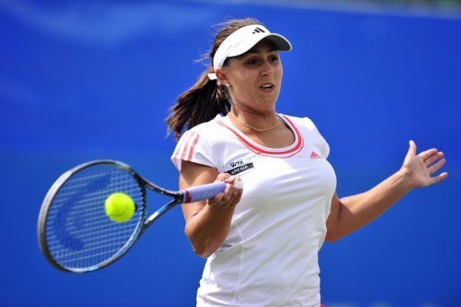 Austria's Tamira Paszek hits a shot during her semi-final match at the AEGON International in Eastbourne Austria's Tamira Paszek hits a shot during her semi-final match at the AEGON International in Eastbourne