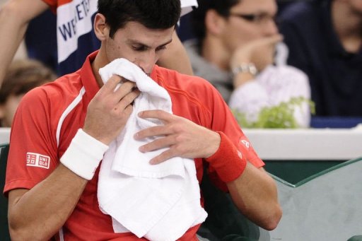 Novak Djokovic reacts after being defeated by Sam Querrey Novak Djokovic reacts after being defeated by Sam Querrey