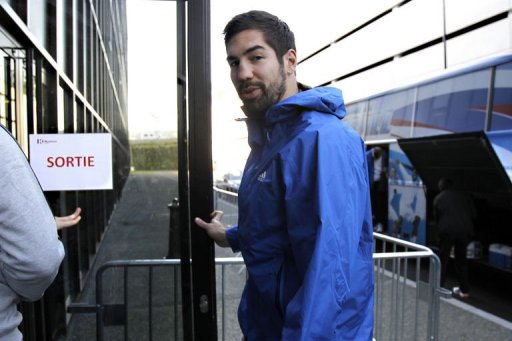 Nikola Karabatic arrives to take part in a training session of the French team Nikola Karabatic arrives to take part in a training session of the French team