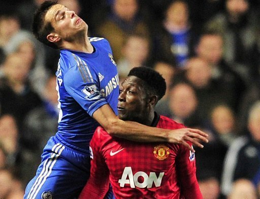 The photo appeared to show a fan making a monkey gesture at United striker Danny Welbeck The photo appeared to show a fan making a monkey gesture at United striker Danny Welbeck