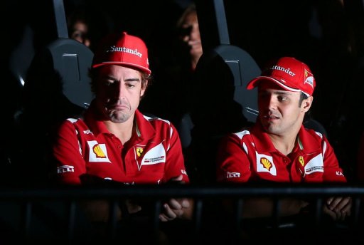 Ferrari's Fernando Alonso (L) and Felipe Massa Ferrari's Fernando Alonso (L) and Felipe Massa