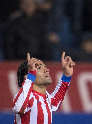 Atletico Madrid's Radamel Falcao has taken some of the protagonism from Messi and Ronaldo with his goal prowess Atletico Madrid's Radamel Falcao has taken some of the protagonism from Messi and Ronaldo with his goal prowess