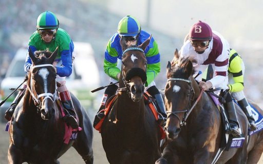 Jockey Mike Smith riding Royal Delta (R) won his16th Breeders' Cup Jockey Mike Smith riding Royal Delta (R) won his16th Breeders' Cup