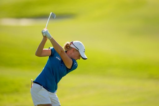 American Stacy Lewis, 27, hit 10 birdies against two bogeys for a three-round total of 11-under par 205 American Stacy Lewis, 27, hit 10 birdies against two bogeys for a three-round total of 11-under par 205
