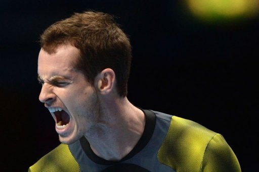 Andy Murray celebrates winning a point on his way to beating Tomas Berdych Andy Murray celebrates winning a point on his way to beating Tomas Berdych