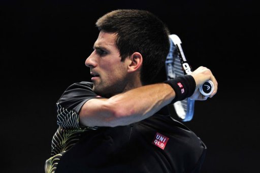 Serbia's Novak Djokovic returns against France's Jo-Wilfried Tsonga Serbia's Novak Djokovic returns against France's Jo-Wilfried Tsonga