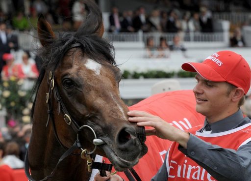 Green Moon (19-1) finished one length clear of another Australian-trained runner Fiorente (30-1) Green Moon (19-1) finished one length clear of another Australian-trained runner Fiorente (30-1)