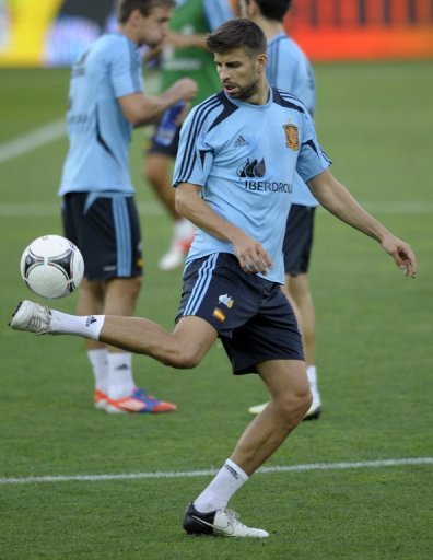 Gerard Pique defender was included in the Barcelona squad for Wednesday's tie in Glasgow Gerard Pique defender was included in the Barcelona squad for Wednesday's tie in Glasgow