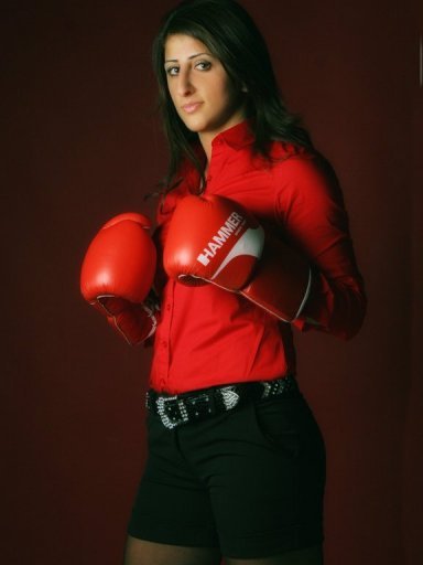 Rola El-Halabi, who won the women's IBA and IBF lightweight titles in 2009 Rola El-Halabi, who won the women's IBA and IBF lightweight titles in 2009