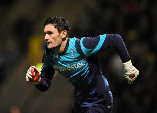 Tottenham's French goalkeeper Hugo Lloris Tottenham's French goalkeeper Hugo Lloris