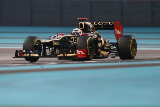 Lotus F1 Team's Finnish driver Kimi Raikkonen drives on November 4 Lotus F1 Team's Finnish driver Kimi Raikkonen drives on November 4