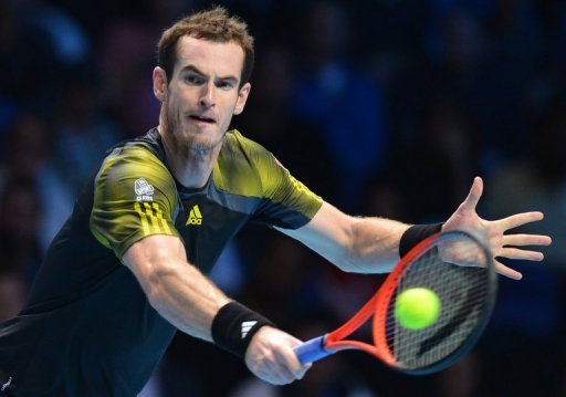 Andy Murray, pictured, bowed out at the semi-final stage of the season-ending event as Roger Federer won 7-6 (7/5), 6-2 Andy Murray, pictured, bowed out at the semi-final stage of the season-ending event as Roger Federer won 7-6 (7/5), 6-2