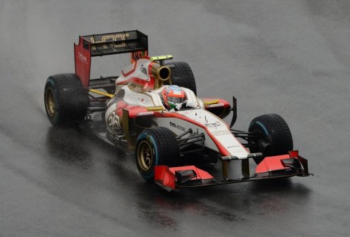 HRT F1 Team's Indian driver Narain Karthikeyan drives at the Hockenheimring circuit in July HRT F1 Team's Indian driver Narain Karthikeyan drives at the Hockenheimring circuit in July