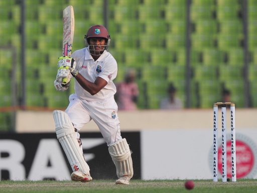 West Indies cricketer Shivnarine Chanderpaul was unbeaten on 156 West Indies cricketer Shivnarine Chanderpaul was unbeaten on 156