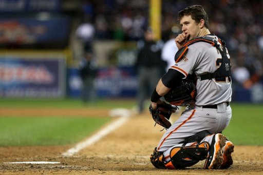 San Francisco catcher Buster Posey, pictured in October 2012 San Francisco catcher Buster Posey, pictured in October 2012