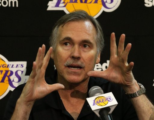 Mike D'Antoni speaks at a press confernece introducing him as the new Los Angeles Lakers head coach Mike D'Antoni speaks at a press confernece introducing him as the new Los Angeles Lakers head coach