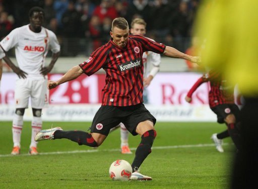 Frankfurt's Alexander Meier scores by penalty Frankfurt's Alexander Meier scores by penalty