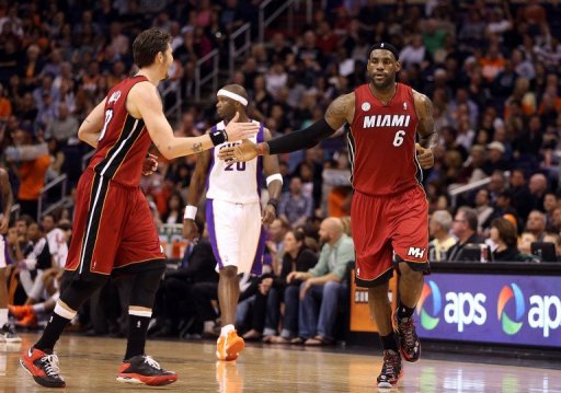 LeBron James (R) started despite suffering from flu-like symptoms LeBron James (R) started despite suffering from flu-like symptoms