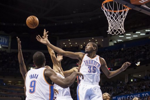 Kevin Durant finished with 25 points, 13 rebounds and 10 assists for the Thunder Kevin Durant finished with 25 points, 13 rebounds and 10 assists for the Thunder