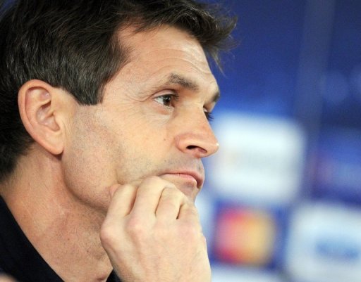 Tito Vilanova attends a press conference in Moscow Tito Vilanova attends a press conference in Moscow
