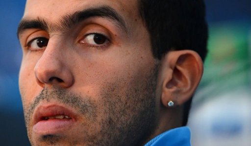 Manchester City's Carlos Tevez attends a press conference at the Carrington training complex Manchester City's Carlos Tevez attends a press conference at the Carrington training complex