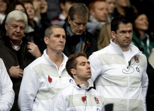 England's Coach Stuart Lancaster (L) and Backs Coach Andy Farrell (R) England's Coach Stuart Lancaster (L) and Backs Coach Andy Farrell (R)