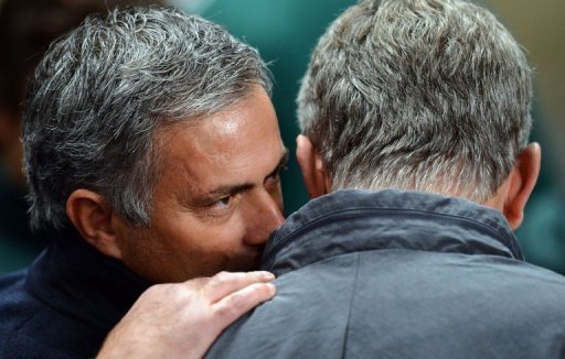It was Real Madrid manager Jose Mourinho's (L) 100th Champions League game It was Real Madrid manager Jose Mourinho's (L) 100th Champions League game