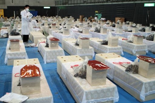 Rifu arena in Miyagi served as a mortuary for three months following the tsunami Rifu arena in Miyagi served as a mortuary for three months following the tsunami