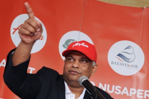 Tony Fernandes, at a news conference for his AirAsia airline in Jakarta in July 2012 Tony Fernandes, at a news conference for his AirAsia airline in Jakarta in July 2012