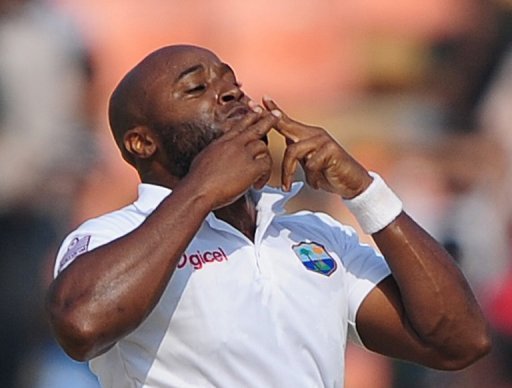 Tino Best was the pick of the West Indian bowlers, and finished on 3-26 Tino Best was the pick of the West Indian bowlers, and finished on 3-26