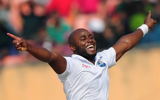 Paceman Tino Best followed his maiden five-wicket haul in the first Test with 6-40 Paceman Tino Best followed his maiden five-wicket haul in the first Test with 6-40