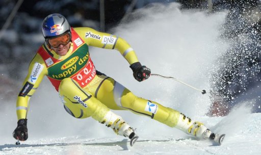 Norway's Aksel Lund Svindal skis to victory in the men's Alpine Skiing World Cup SuperG Norway's Aksel Lund Svindal skis to victory in the men's Alpine Skiing World Cup SuperG
