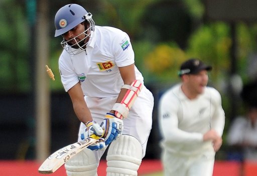 Sri Lankan batsman Tillakaratne Dilshan gets dismissed by Tim Southee Sri Lankan batsman Tillakaratne Dilshan gets dismissed by Tim Southee