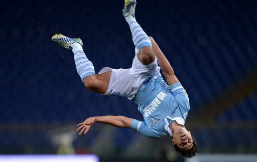 Lazio's Hernanes celebrates after scoring Lazio's Hernanes celebrates after scoring
