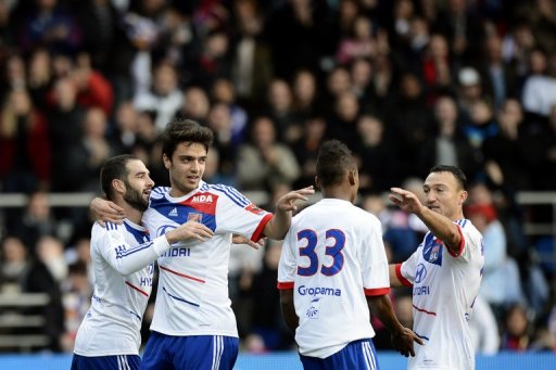 Lyon are just one point behind Marseille in fourth place Lyon are just one point behind Marseille in fourth place