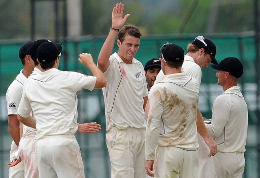 Kiwi fast bowler Tim Southee finished with 5-62 for his third five-wicket haul in a Test innings Kiwi fast bowler Tim Southee finished with 5-62 for his third five-wicket haul in a Test innings