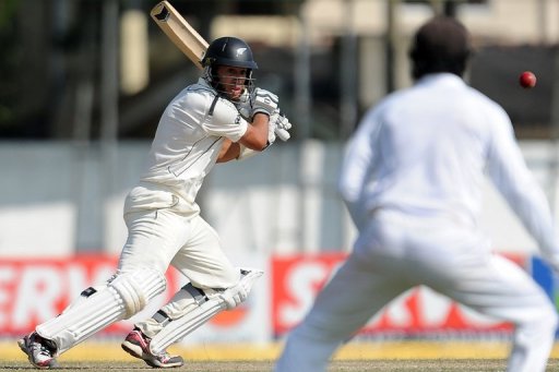 Ross Taylor scored 53 not out to help New Zealand to 154 for 5 in their second innings at tea Ross Taylor scored 53 not out to help New Zealand to 154 for 5 in their second innings at tea