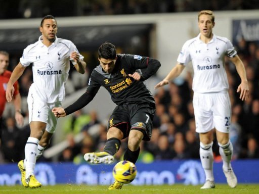 Liverpool's Luis Suarez could not prevent his side going down to a 2-1 defeat at Spurs Liverpool's Luis Suarez could not prevent his side going down to a 2-1 defeat at Spurs