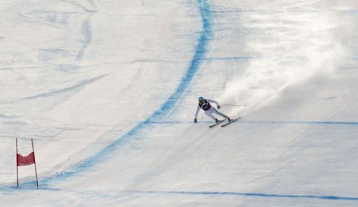 Christof Innerhofer of Italy skis toward the finish Christof Innerhofer of Italy skis toward the finish