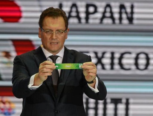 FIFA Secretary-General Jerome Valcke draws Italy FIFA Secretary-General Jerome Valcke draws Italy