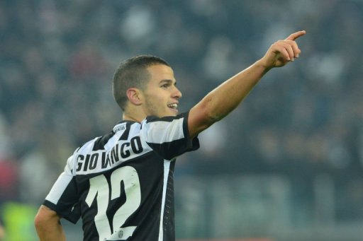 Juventus' forward Sebastian Giovinco celebrates after scoring Juventus' forward Sebastian Giovinco celebrates after scoring